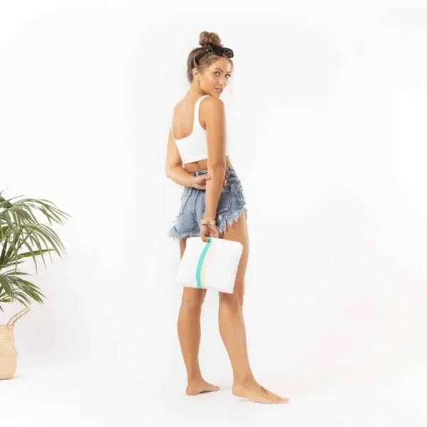 aloha_mid_le_voyageur_pou_2.webp Aloha Mid Le Voyageur Pouch In Neon Turquoise<Women Cosmetic Bags | Hand Bags