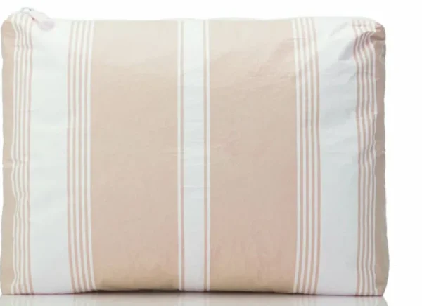 Aloha Mid Linen Stripe Pouch In Apricot/White<Women Cosmetic Bags | Hand Bags