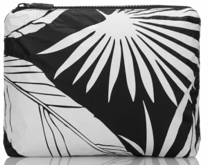 aloha_small_le_palm_pouch_0.webp Aloha Small Le Palm Pouch In White On Black Women's<Women Cosmetic Bags | Hand Bags