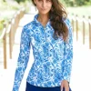 cabanalife_womens_cabana__0.webp Cabana Life CabanaLife Women's Sport Zip Polo<Women Beachwear | Tops