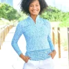 cabanalife_womens_cabana__3.webp Cabana Life CabanaLife Women's Sport Zip Polo<Women Beachwear | Tops
