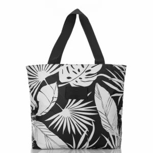 luggage_and_bags_aloha_le_0.webp Aloha Luggage And Bags Le Palm Day Tripper White On Black< Shopping Totes | Beach Bags