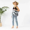 luggage_and_bags_aloha_le_3.webp Aloha Luggage And Bags Le Palm Day Tripper White On Black< Shopping Totes | Beach Bags
