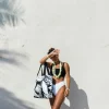 luggage_and_bags_aloha_le_4.webp Aloha Luggage And Bags Le Palm Day Tripper White On Black< Shopping Totes | Beach Bags