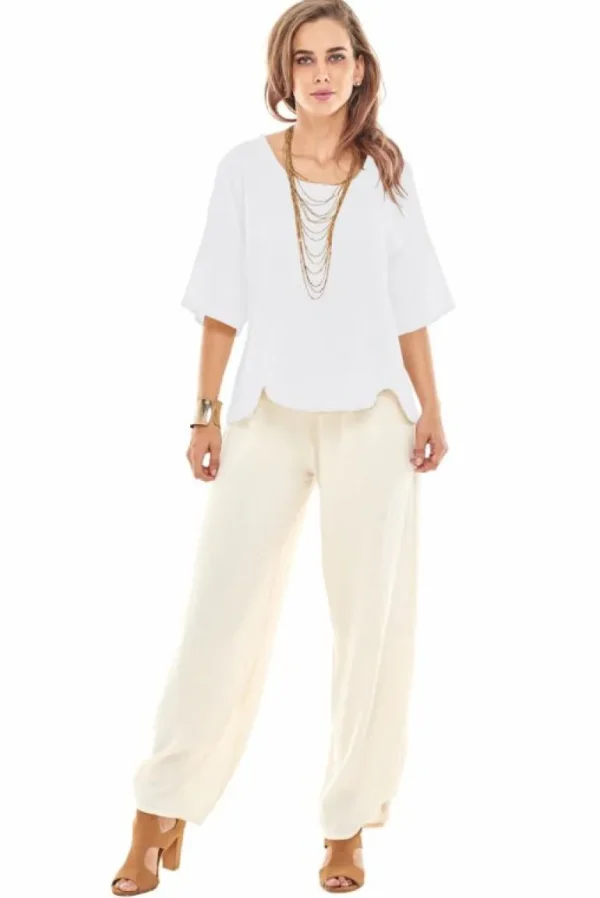 oh_my_gauze_scallop_blous_0.webp Oh My Gauze! Scallop Blouse<Women Tops