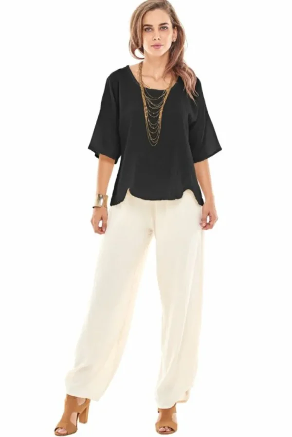 oh_my_gauze_scallop_blous_2.webp Oh My Gauze! Scallop Blouse<Women Tops