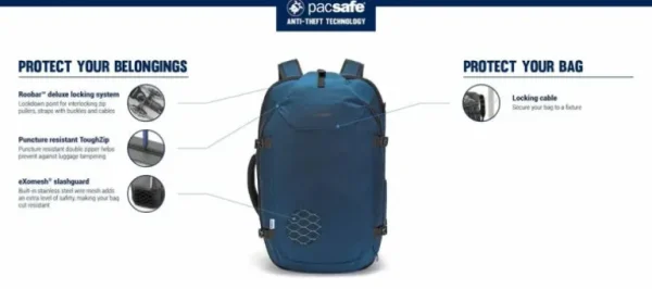 Pacsafe Venturesafe EXP45 ECONYL Carry-on Travel Pack< Backpacks | Carry On