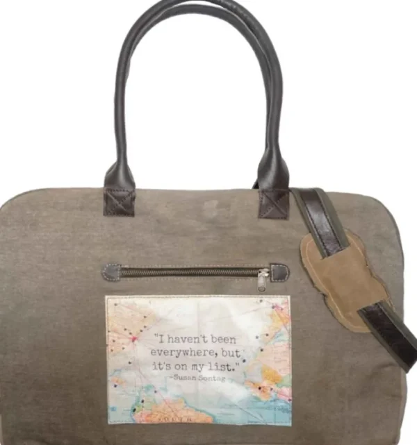 Travel Bags Vintage Addiction "It's On My List" Military Tent Travel Bag< Travel Bags