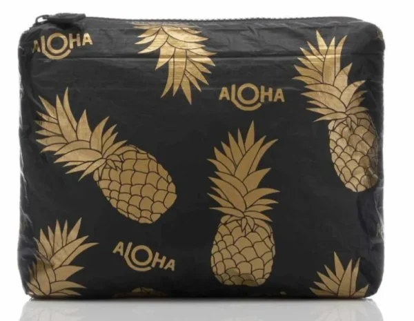 womens_aloha_small_black__0.webp Aloha Women's Small Black Pineapple Fields Pouch<Women Cosmetic Bags | Hand Bags